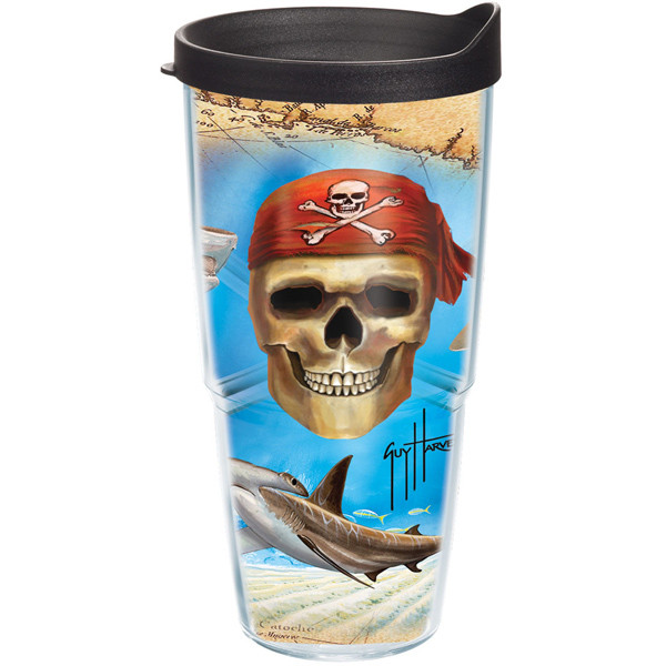 Tervis Guy Harvey Pirate Wrap Tumbler with Black Lid 24oz