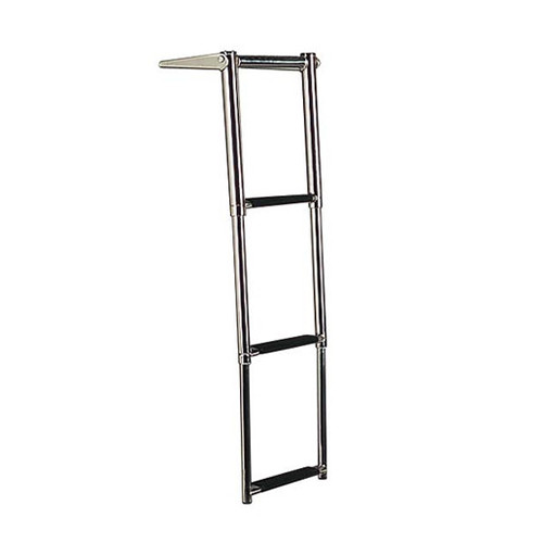 Stainless Steel 3 Step Ladder w/ Handle and Gudgeon Mount