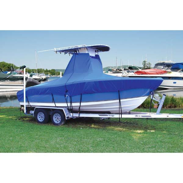 Center Console T-Top Boat Cover w/o Bow Rail 17'5" to 18'4" Length Beam 102"