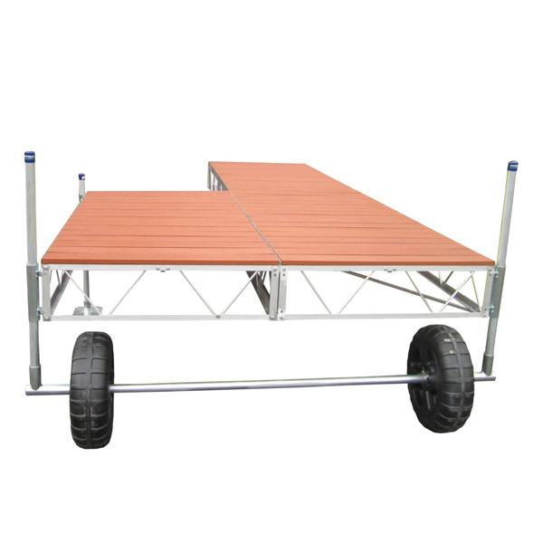 Patriot Docks Patio Roll-In Dock w/ Brown Aluminum Decking 40' 10577