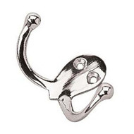 Sea Dog Double Coat Hook - Chrome