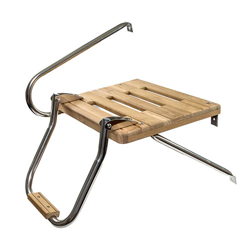 Whitecap Outboard Teak Platform w/ Ladder