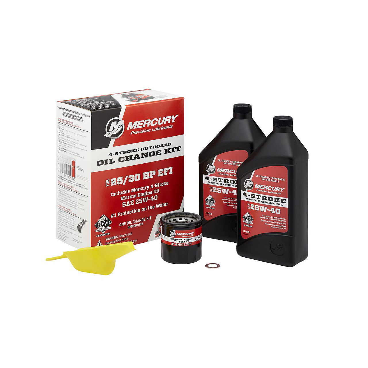 Mercury 8M0081915 25/30 hp 4-Stroke EFI Oil Change Kit
