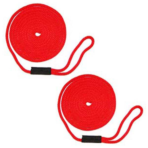 Softlines Boat Fender Lines - Pair - Red