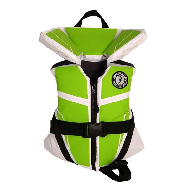 Mustang Lil' Legends 100 Child Life Vest - White/Apple Green