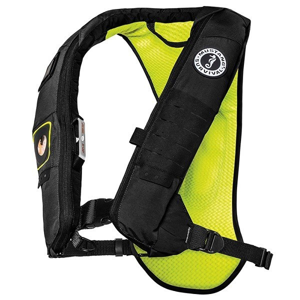 Mustang Elite 28K Kayak Inflatable PFD - Black/Yellow Green