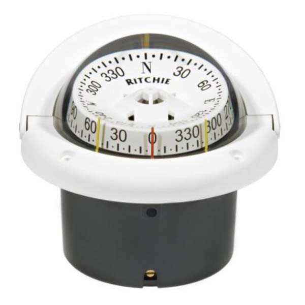 Ritchie Helmsman White Flush Mount CombiDial Compass