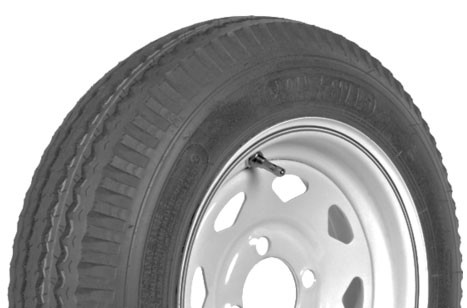 Kenda Karrier 205/75R14 5-Lug 14" Radial Trailer Tire - White Spoke Load C
