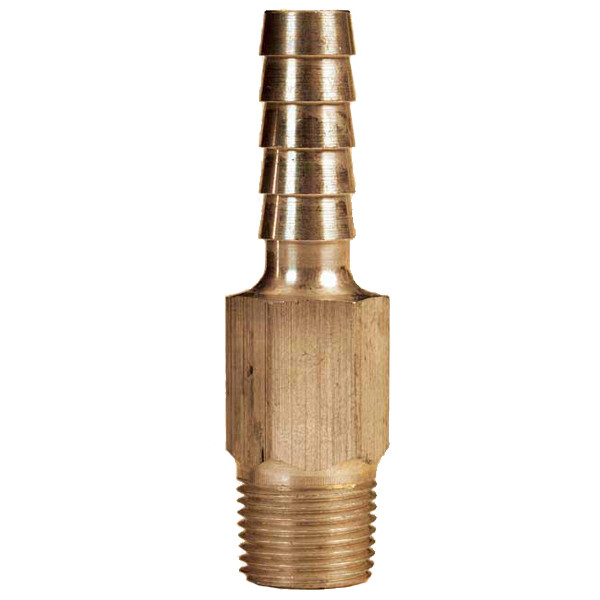 Moeller Brass Anti-Siphon Barb 1/4" NPT x 3/8"