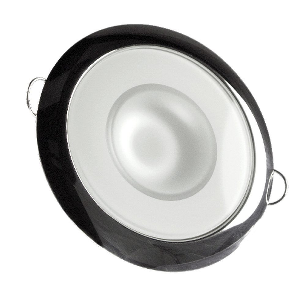 Lumitec 113111 Mirage - Flush Mount Down Light - Glass Finish/Polished SS Bezel - 2-Color Blue Dimmi