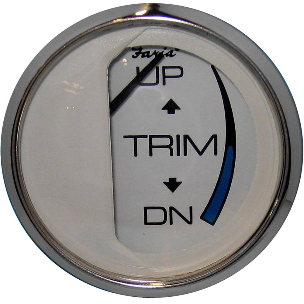 Faria Chesapeake White SS Trim Gauge (Mercury/Mariner/Mercruiser/Volvo DP/Yamaha-2001 & newer)