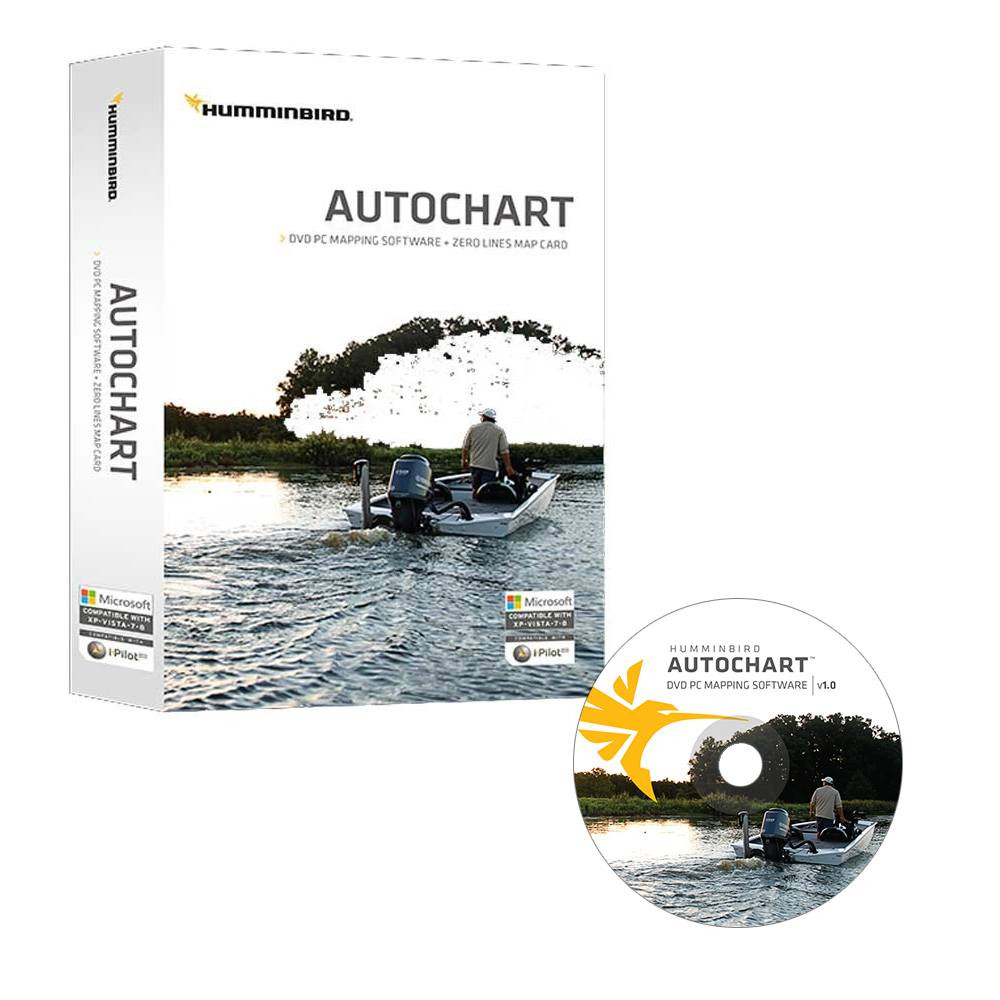 Humminbird 600031-1 Autochart DVD PC Mapping Software w/Zero Lines Map Card