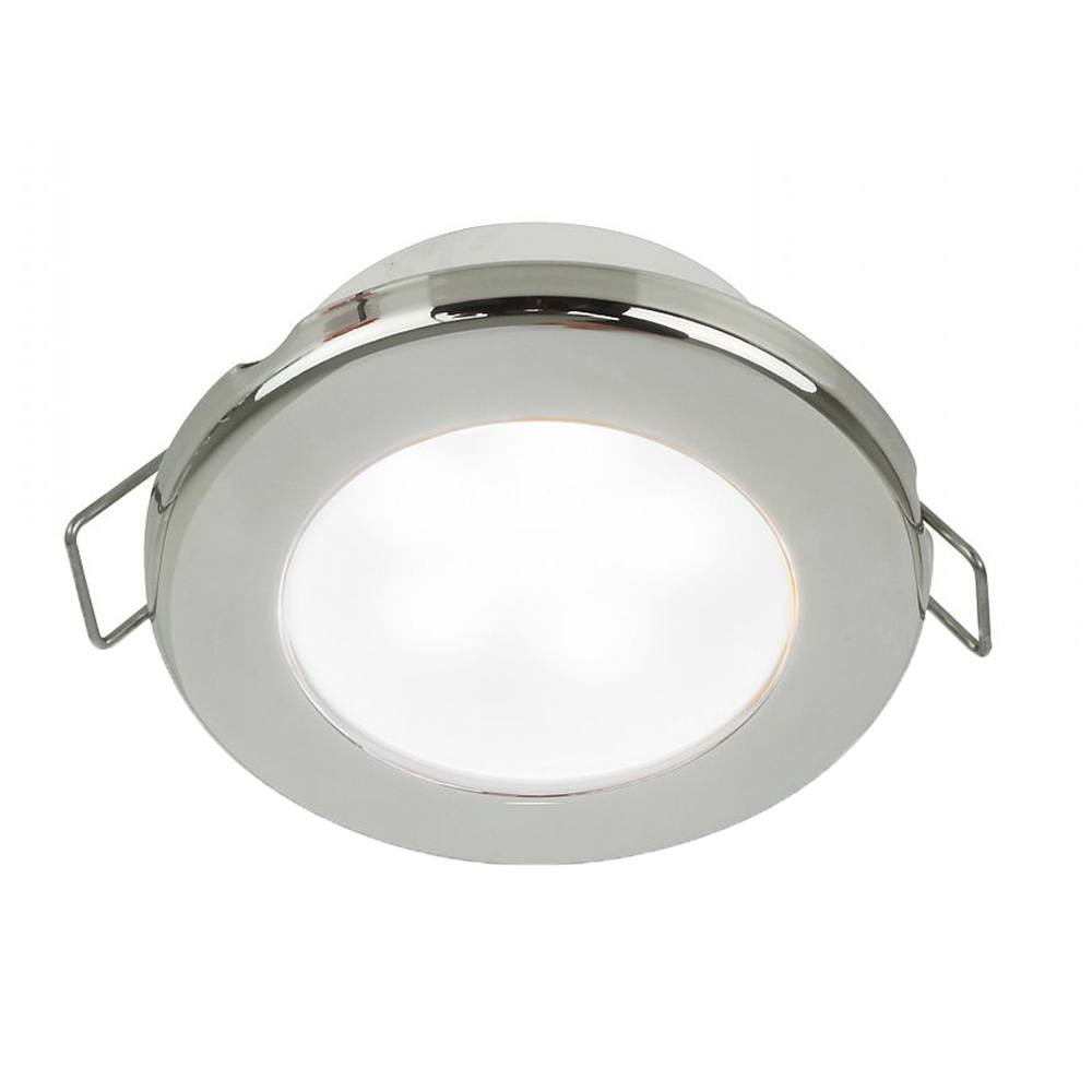 Hella Marine EuroLED 75 White LED 3" Round Spring Mount Light- SS Rim - 12V