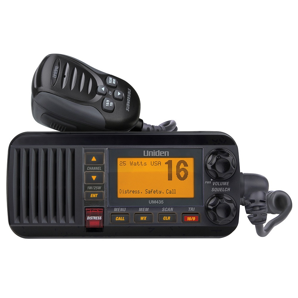 Uniden UM435 Fixed Mount VHF Radio - Black