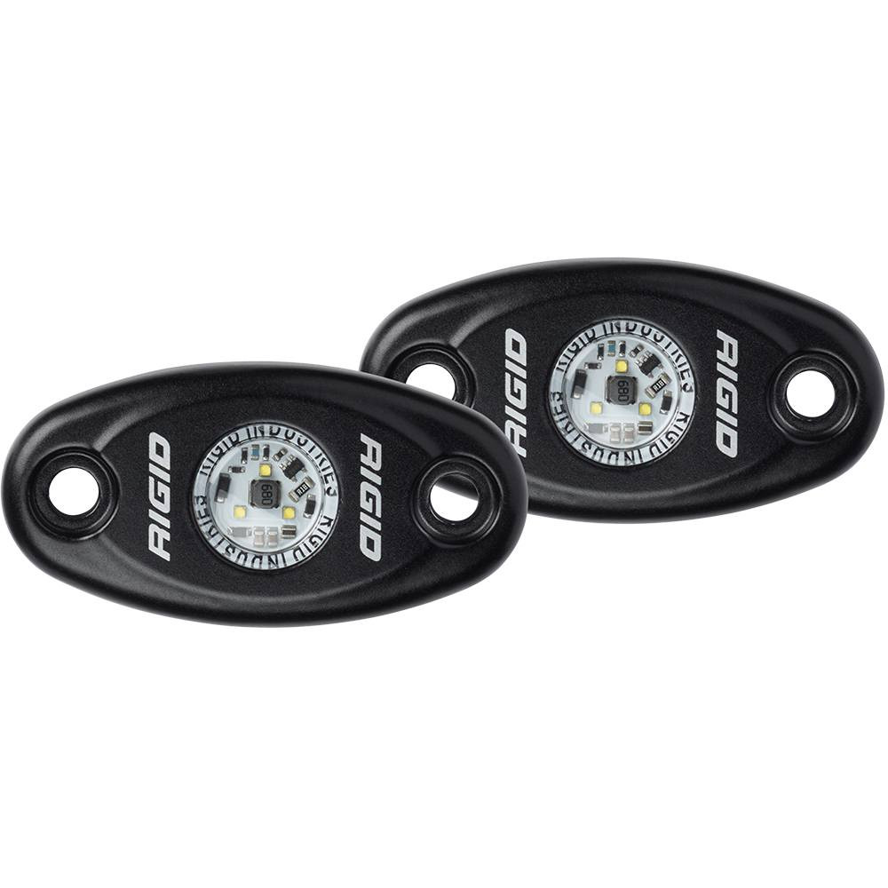 Rigid Industries A-Series Black High Power LED Light - Pair - Blue