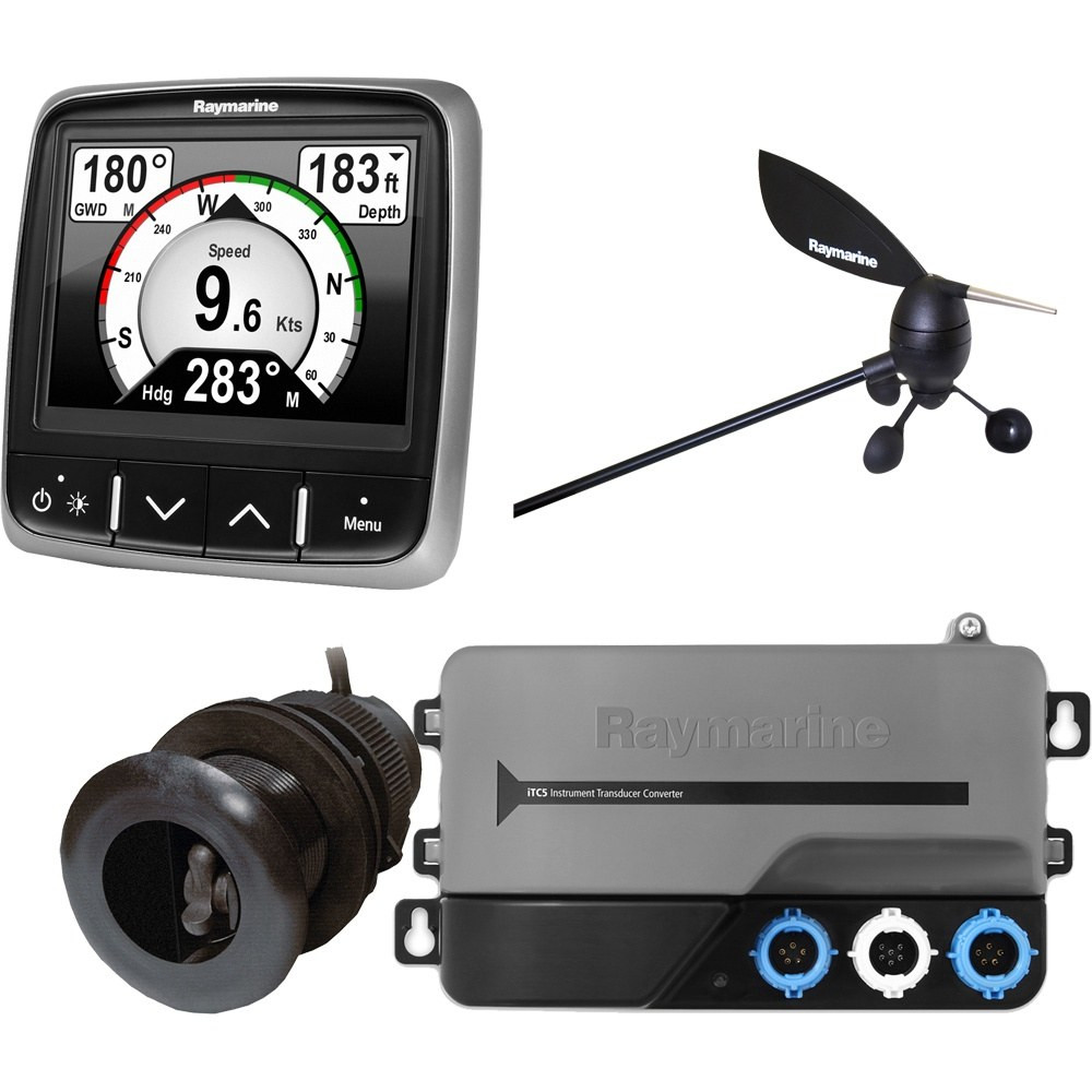 Raymarine Raymarine T70216 i70s System Pack w/Color Instrument Wind, DST Transducers, iTC-5, 3M Backbone, T-Piece, Power 2 Backbone Terminators - $1721.99 at Wholesale Marine