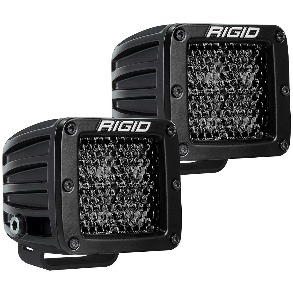Rigid Industries 202513BLK D-Series Pro Spot Diffused Midnight Surface Mount - Pair