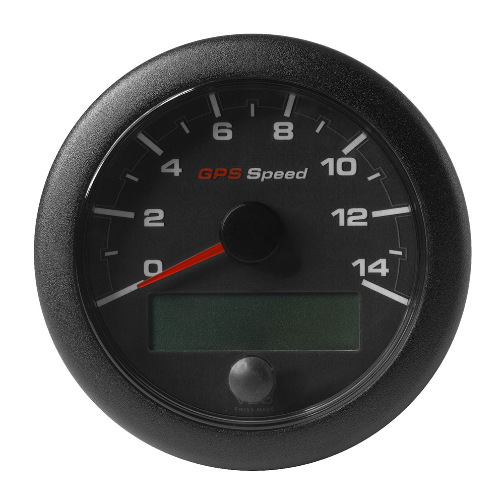 VDO 3-3/8" (85mm) OceanLink GPS Speedometer 0-14 - Black Dial  Bezel