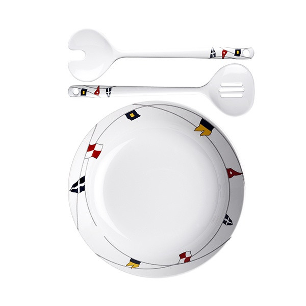 Regata Melamine Salad Bowl w/ Servers