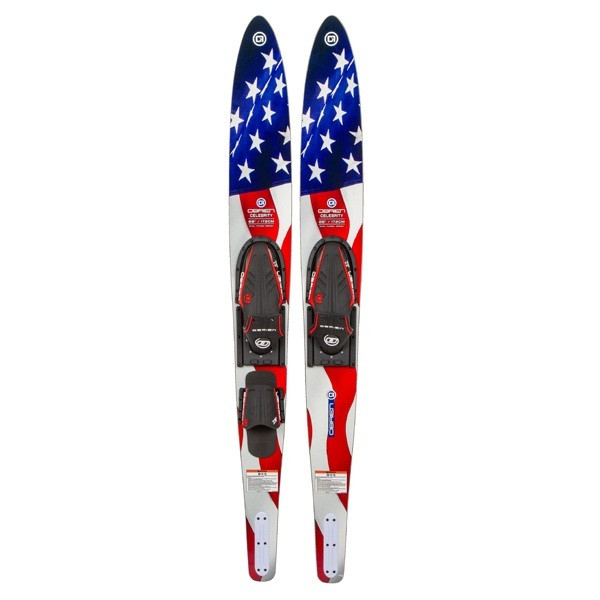 O'Brien Celebrity Flag Combo Skis w/ X-7 Bindings