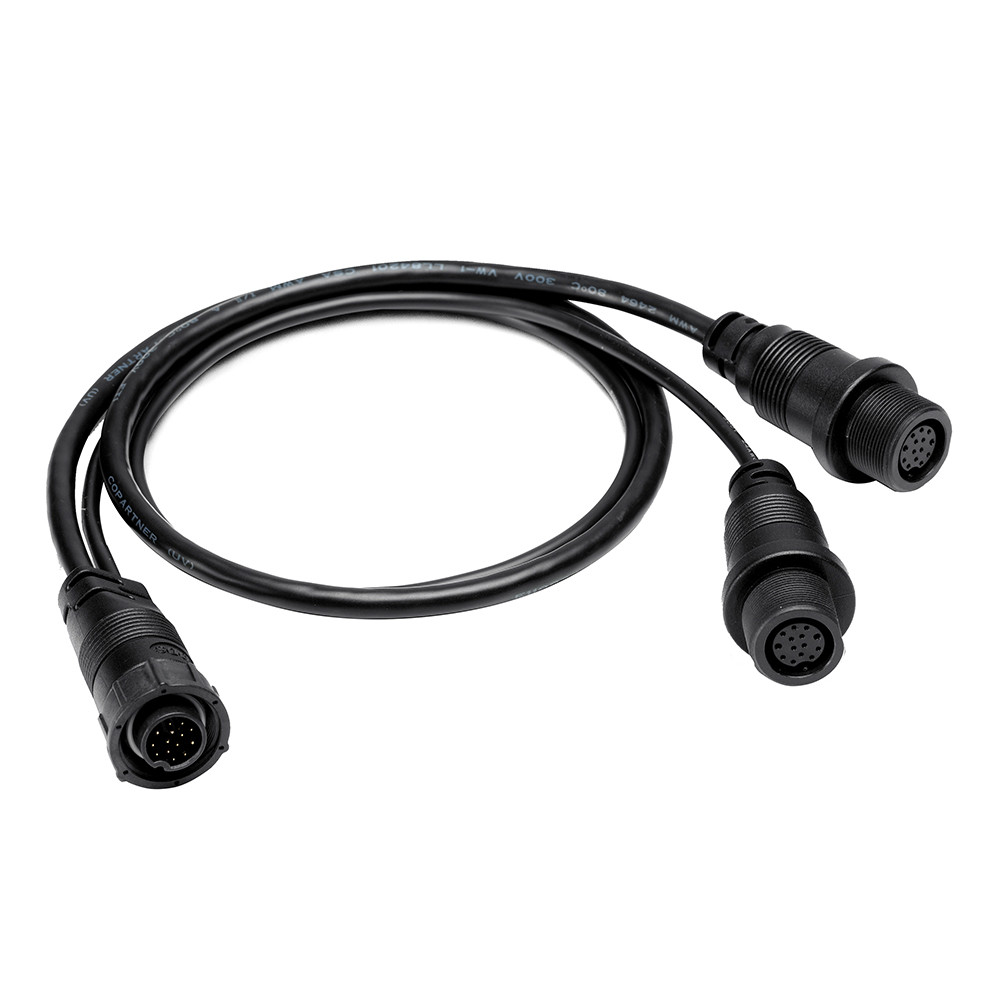 Humminbird 14 M SILR Y - SOLIX/APEX Side Imaging  2D Splitter Dual Side Image Adapter Cable - 30"