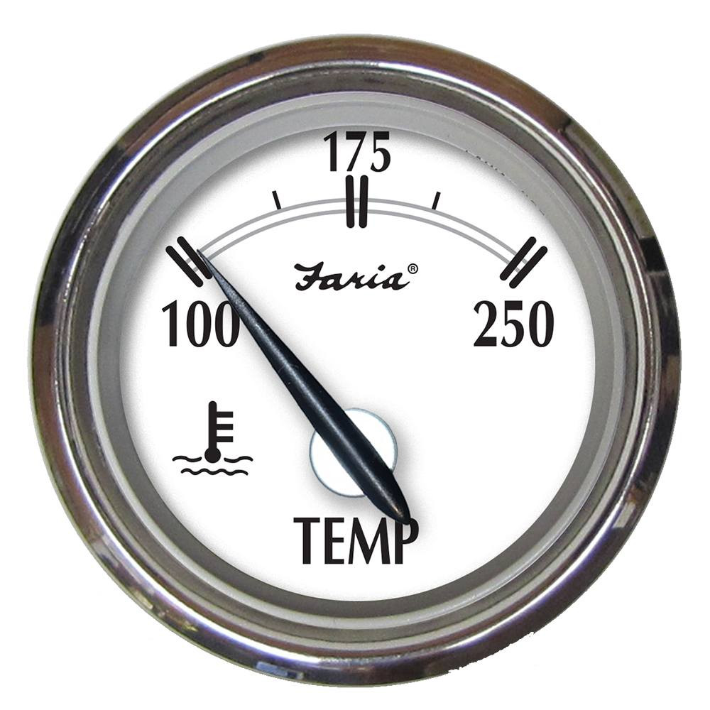 Faria Newport SS 2" Water Temperature Gauge - 100 to 250 F