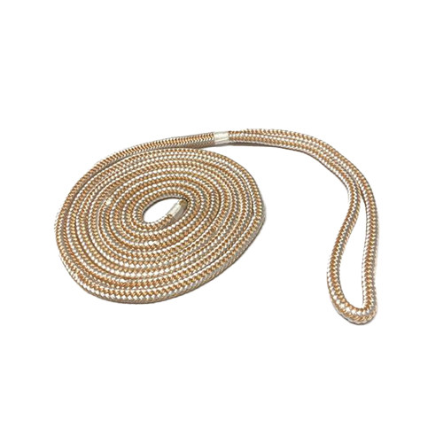 Gen3 Marine Double Braid Nylon Dock Line - Gold/White