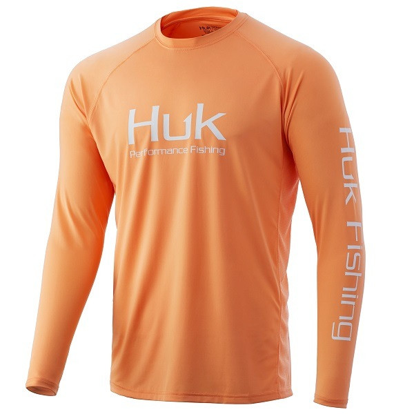 Huk Pursuit Vented Long Sleeve Shirt - Beach Peach