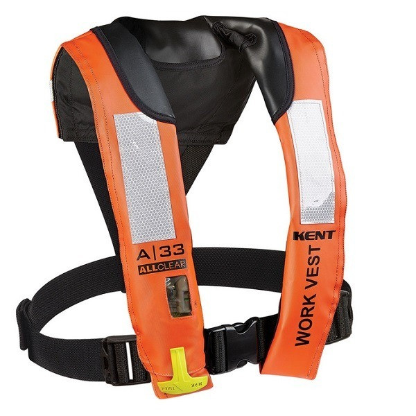 Kent All Clear A-33 Automatic Inflatable Work Life Jacket