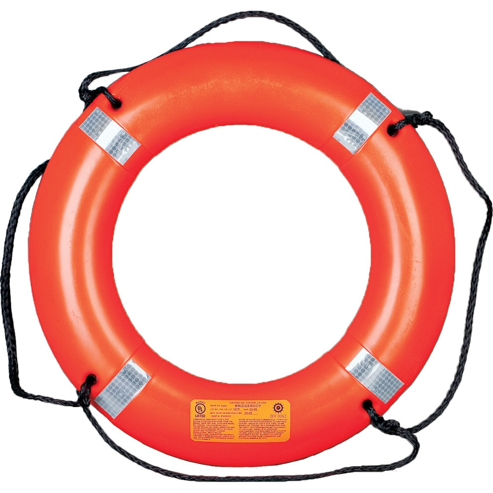 Mustang 30" Ring Buoy w/Reflective Tape - Orange