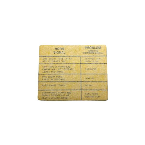 Johnson - Evinrude 0335707 Decal Warning Horn