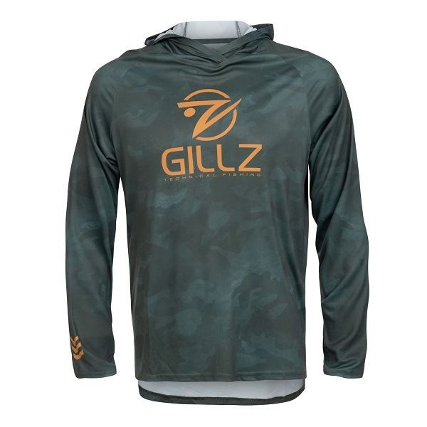 Gillz Men's Contender Burnt UV Hoodie - Rifle Green