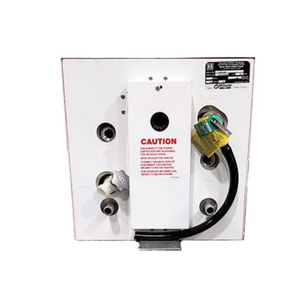 Whale Marine Whale 120V 6 Gallon White Epoxy Marine Water Heater w/Front Exchange - $685.49 at Wholesale Marine