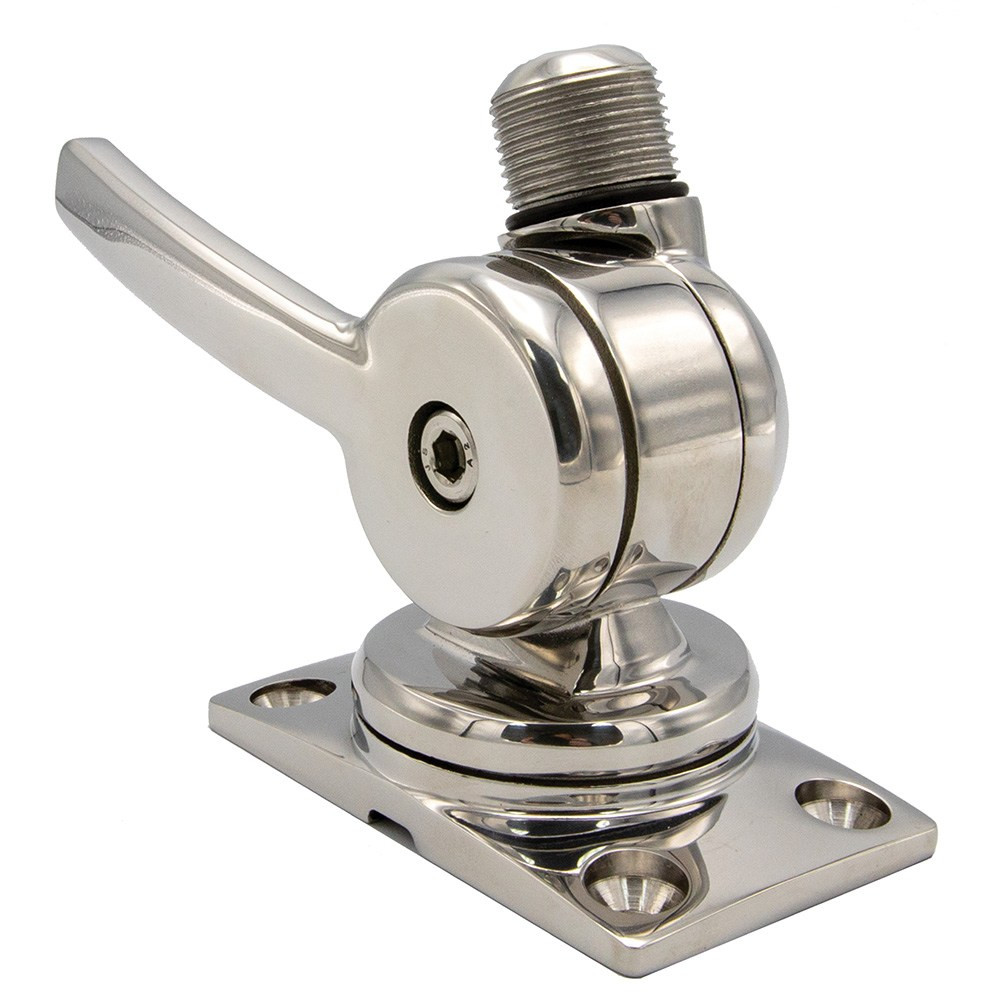 Shakespeare 6187 6187 Sleek Compact Stainless Steel Rotatable 4-Way Ratchet Mount