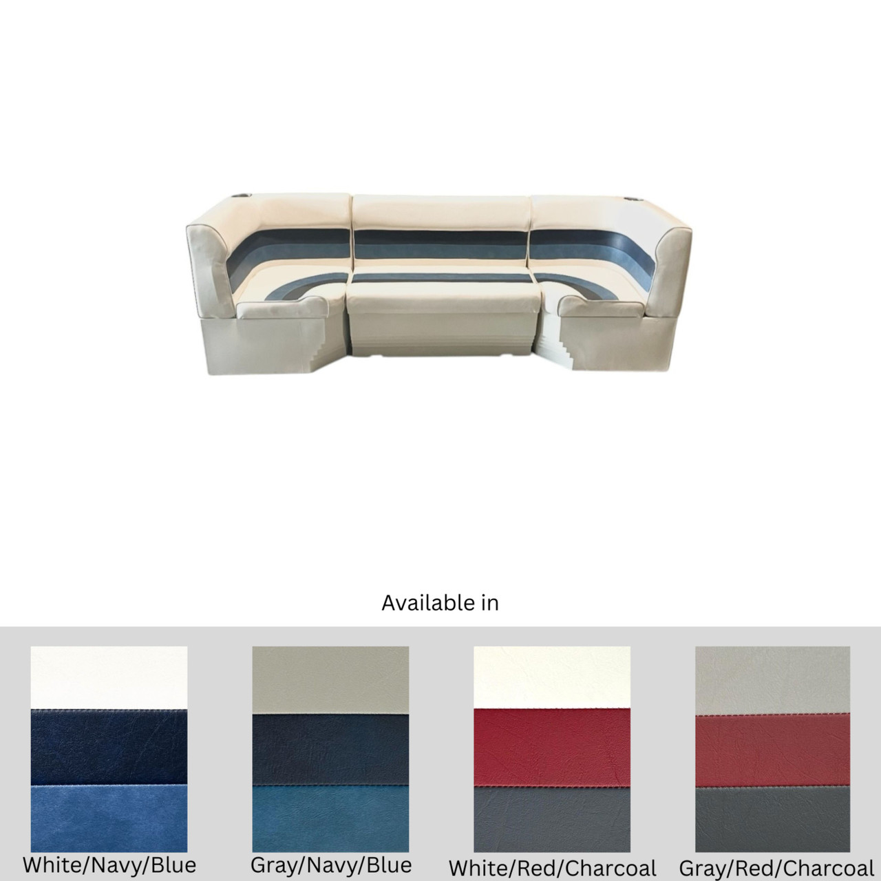 Horizon Boat Seats Horizon Premium Rear Couch Pontoon Furniture Set - $966.09 at Wholesale Marine