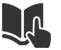 hand pointing at book