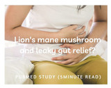 Lions mane study on relieving leaky gut 