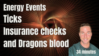 Energy Events, Ticks, and Insurance checks, and Dragons blood