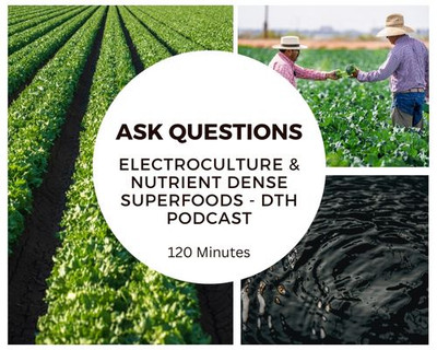 New Youtube Video: Ask questions, Structured Water, Electroculture & Nutrient Dense Superfoods | DTH Podcast