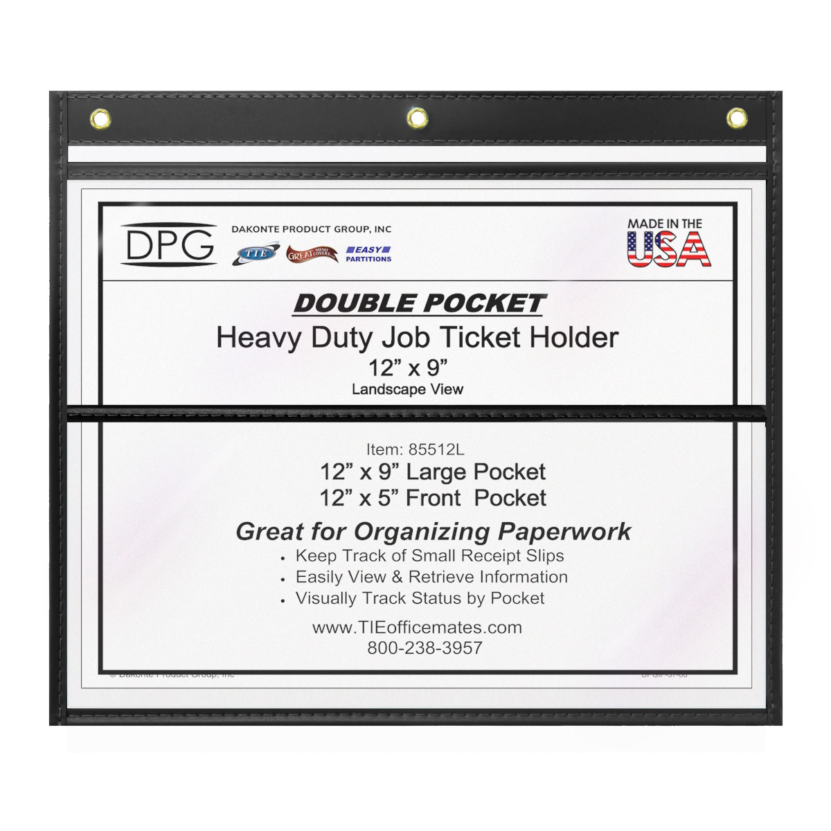 12" x 9" 2Pocket Shop Ticket Holder 25/Pack