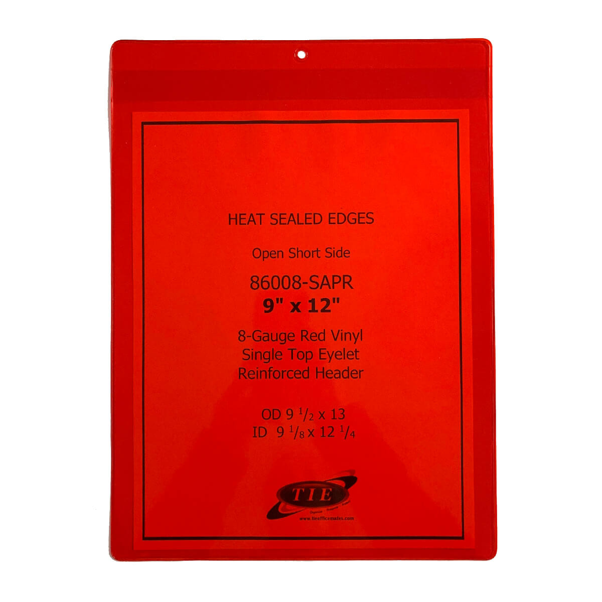 9x12 Red Tinted Vinyl Job Ticket Holder 25/Pack DPG TIE Officemates