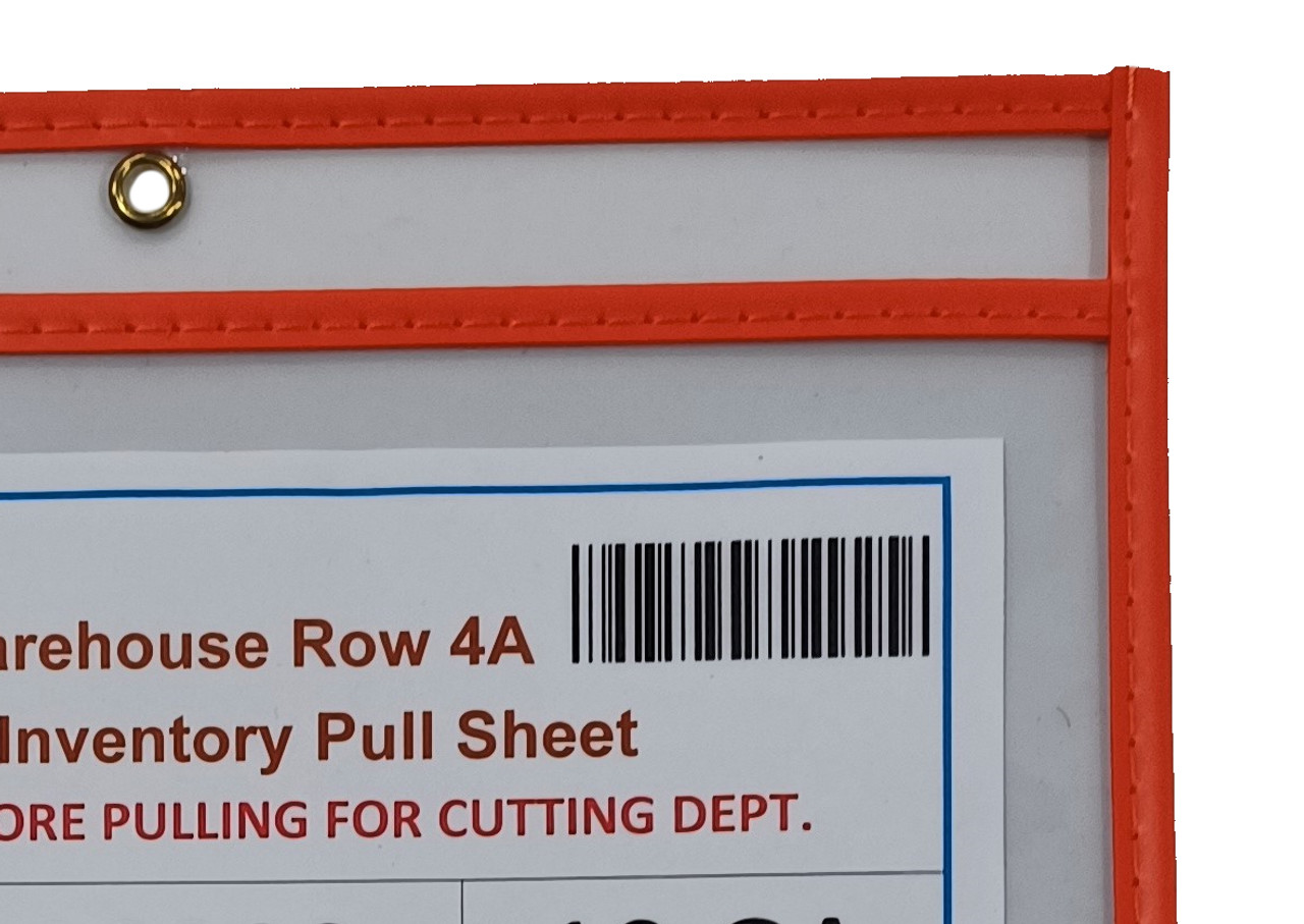 Job Ticker Holders - Plastic Sleeves for Paper 8.5x11 - Job Ticket Holders  9x12 - Work Order Plastic Sleeves - Shop Ticket Holders (6 Pack) Clear