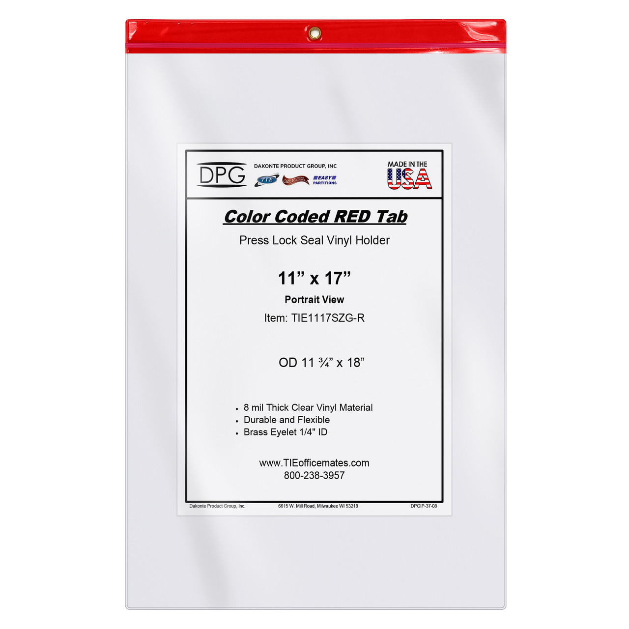 37冊 Waterproof 11x17 Heavy-Duty Document Holders – Resealable Clear