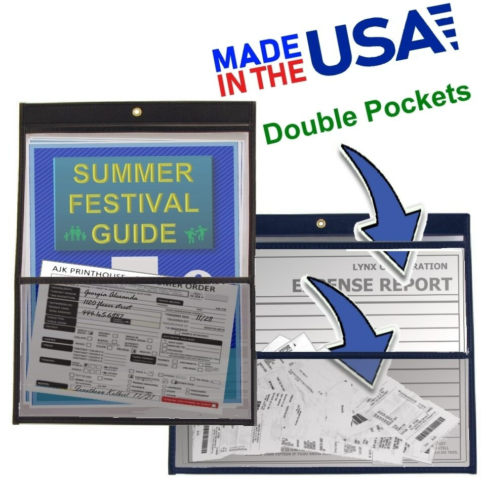 12x9 Two Pocket Job Ticket Holder 25/Pack