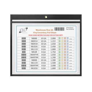 12x9 landscape heavy-duty stitched color-coded job ticket holder
