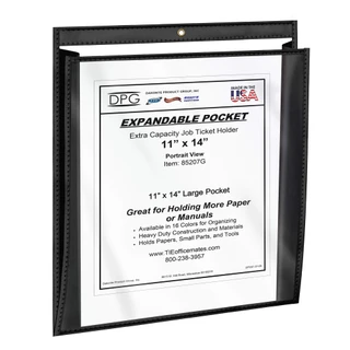 11x14 portrait expandable sewn job ticket and document holder