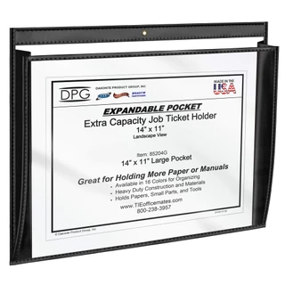 14x11 landscape expandable sewn job ticket and document holder