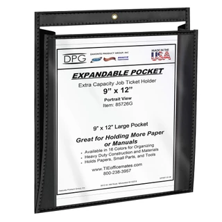 9x12 heavy-duty expandable gusseted job and shop ticket holder