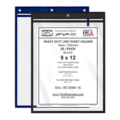 9x12 Heavy Duty Job Ticket Holder
with 1 hanging hole or 3 holes