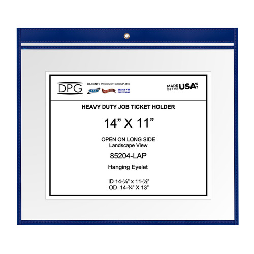 14x11 Job Ticket Holder - Document and Poster Protector - Stitched Vinyl Trim